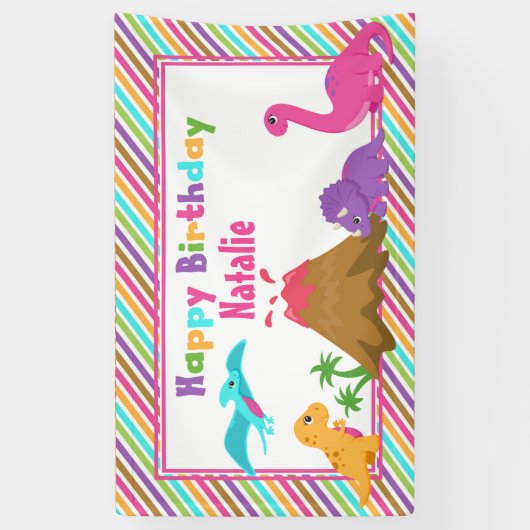 Dino Girl Banner (Vertikal)