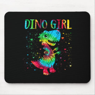 Dino Girl Dinosaur Lover Gefärbte Krawatte Niedlic Mousepad