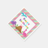 Dino Girl Serviette (Ecke)