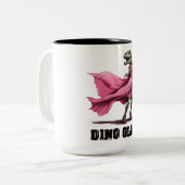 Dino Glam Dinosaur Zweifarbige Tasse (Vorderseite Links)