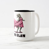 Dino Glam Dinosaur Zweifarbige Tasse (VorderseiteRechts)