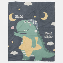 Dino Good Night Blanket Fleecedecke