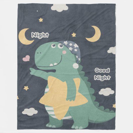 Dino Good Night Blanket Fleecedecke (Vorderseite)