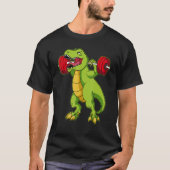 Dino Gym Workout Dinosaur-Bodybuilding T-Shirt (Vorderseite)
