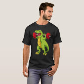 Dino Gym Workout Dinosaur-Bodybuilding T-Shirt (Vorne ganz)