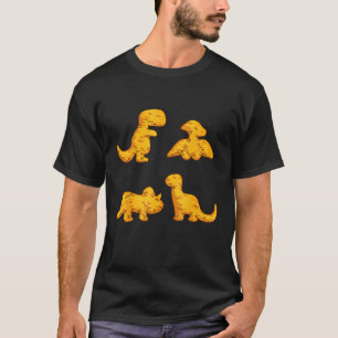 Dino-Hähnchen-Nuggets Muster Kinder Dinosaurier-Nu T-Shirt