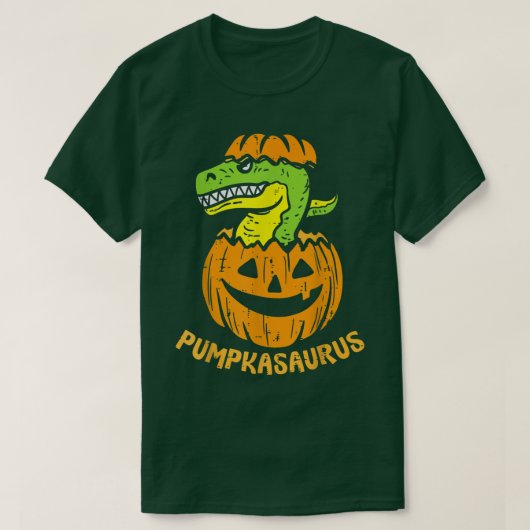 Dino Halloween Pumpkasaurus Dinosaur Boy Pumpkin T-Shirt (Design vorne)