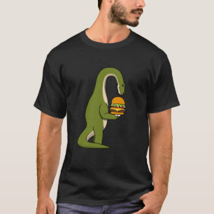 Dino Hamburger Eating Dinosaur T-Rex T-Shirt