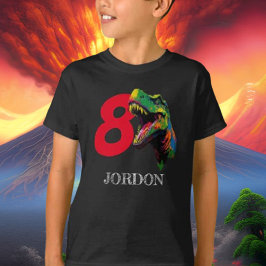 Dino Happy 8. Geburtstag T-Shirt