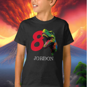 Dino Happy 8. Geburtstag T-Shirt