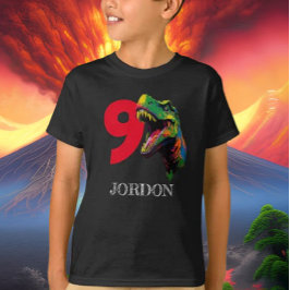 Dino Happy 9. Geburtstag T-Shirt