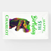 Dino Happy T-Rex Geburtstag Banner (Horizontal)