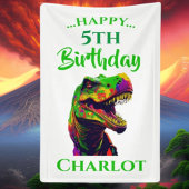 Dino Happy T-Rex Geburtstag Banner