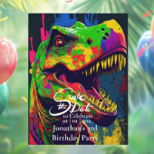 Dino Happy T-Rex Save the Date Postkarte