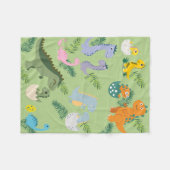 Dino Hatch & Ferns Fleecedecke (Vorderseite (Horizontal))