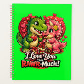 Dino Hearts Rawr Much Valentine,Couple Anniversary Planer (Vorderseite)