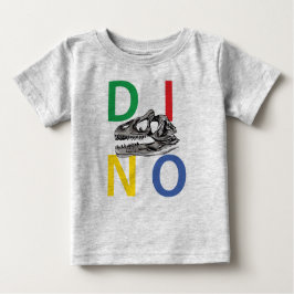 DINO - Heather Gray Baby Fine Jersey T - Shirt