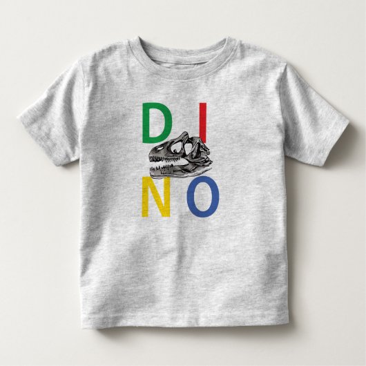 DINO - Heather Gray Toddler Fine Jersey T - Shirt (Vorderseite)