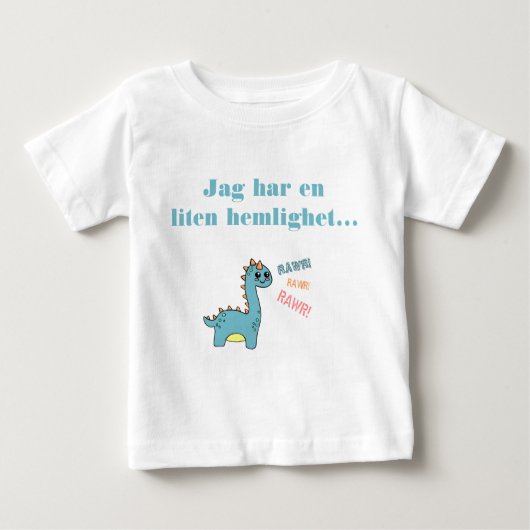 Dino hemlighet ska bli storebror baby t-shirt (Vorderseite)