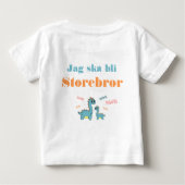 Dino hemlighet ska bli storebror baby t-shirt (Rückseite)