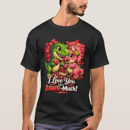 Dino-Herzen brüllen viel Valentinstag, Paares Jubi T-Shirt