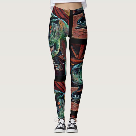 Dino-Hosen Leggings (Vorderseite)
