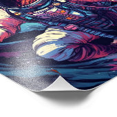 Dino im Weltraum Fotodruck (Ecke)