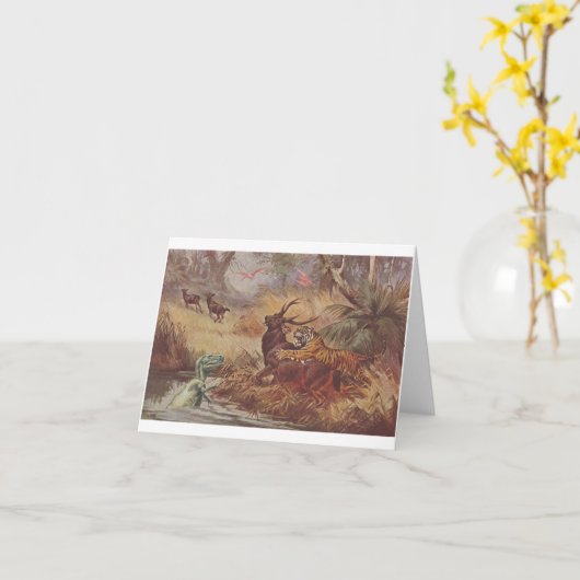 Dino-Jagd - Karte (Gelbe Blume)