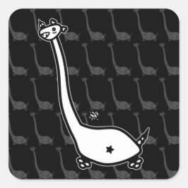 Dino Joe Colorful Horned Dinosaurier wie Kreatur 5 Quadratischer Aufkleber