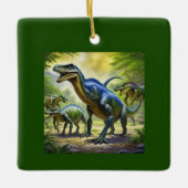 Dino Jungle Adventure Keramikornament (Vorderseite)