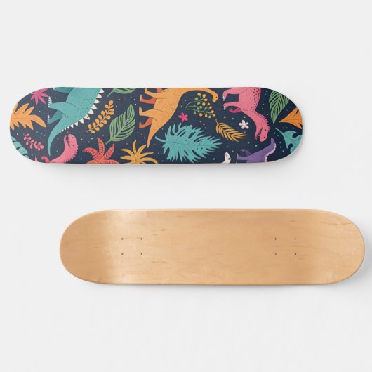 Dino Jungle Adventure" Skateboard Deck (Horizontal)