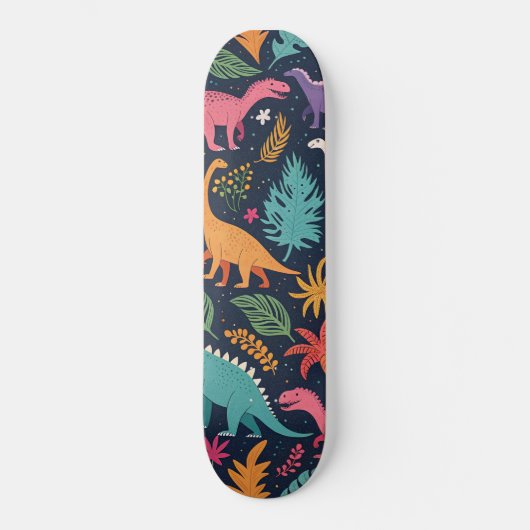 Dino Jungle Adventure" Skateboard Deck (Vorderseite)
