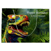 Dino Jurassic Jungle kids Große Geschenktüte (Rückseite)