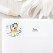 Dino Kicking a Soccer-Rücksendeadresse (Insitu)