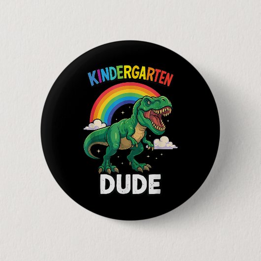 Dino-Kindergarten-Geburtstag Dritter Dinosaurier Z Button (Vorderseite)
