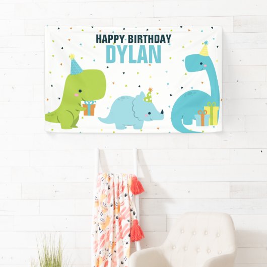 Dino Kindergeburtstag Party Banner (Insitu)