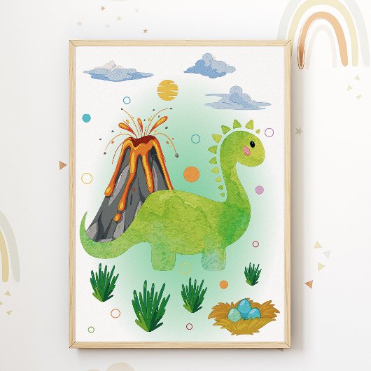 Dino Kinderzimmer Print Dinosaurier Kids Room Post Poster