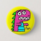 Dino-Knopf Button (Vorderseite)