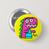 Dino-Knopf Button (Vorne & Hinten)