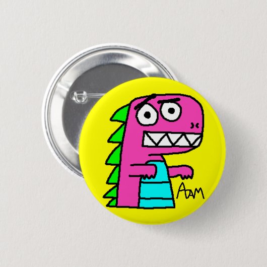 Dino-Knopf Button (Vorne & Hinten)