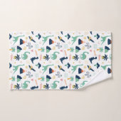 Dino Land White Badhandtuch Set (Handtuch)