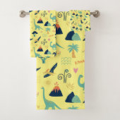 Dino Land Yellow Badhandtuch Set (Insitu)
