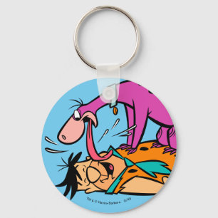 Dino leckt Fred Flintstone Schlüsselanhänger