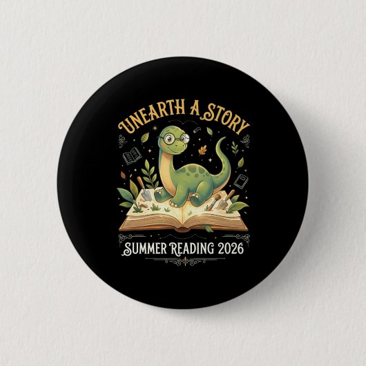 Dino-Leseabenteuer Sommer 2026 T Button (Vorderseite)