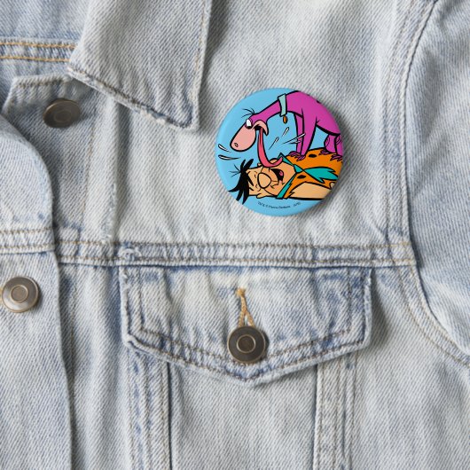 Dino Licking Fred Flintstone Button (Beispiel)
