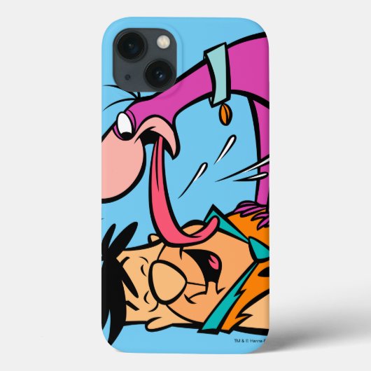 Dino Licking Fred Flintstone Case-Mate iPhone Hülle (Rückseite)