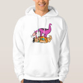 Dino Licking Fred Flintstone Hoodie (Vorderseite)