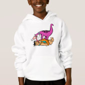 Dino Licking Fred Flintstone Hoodie (Vorderseite)