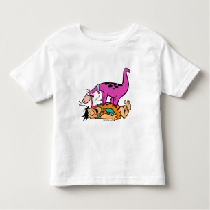 Dino Licking Fred Flintstone Kleinkind T-shirt