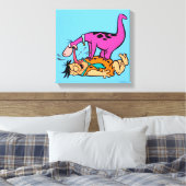 Dino Licking Fred Flintstone Leinwanddruck (Insitu (Schlafzimmer))